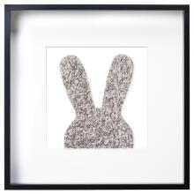 Room Accesories Art.487994 Decorative wall art in frame "Bunny" – fluffy textile panel for kids' room