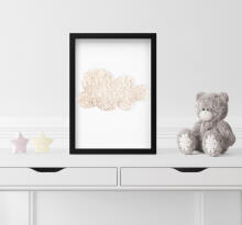Room Accesories Art.246391 Decorative wall art in frame "Cloud" – fluffy textile panel for kids' room