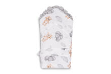 BABY NEST CONE WRAP TEDDY GREY 75x75