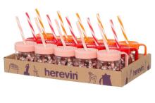Mug with lid and straw assorted 20 cl display