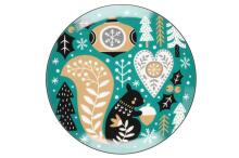 Winteria Plate Saga squirell 2 pcs green
