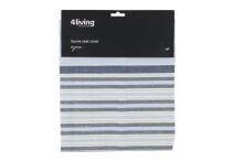 4Living Sauna seat coverstripe blue 60x50 cm