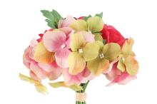 4Living Flower bouquet rose/Hydrangea 28 cm