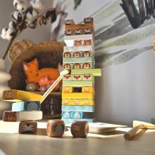 TOOKY TOY Skill Game "Swaying Tower" Animals 82 pcs.