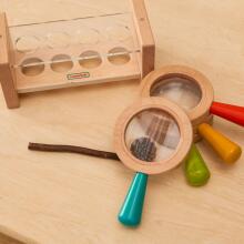 Set of Wooden Magnifying Glasses with Container