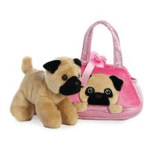 AURORA Fancy Pals мягкая игрушка мопс в сумке, 20 см