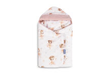 MUSLIN CARRY-COT SWADDLE BLANKET BALLERINAS PINK