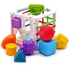 WOOPIE BABY Elastīgs Sensorais Kubu Šķirotājs Bērniem Krāsainas Formas 11 gab.