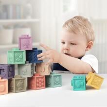 WOOPIE BABY Sensory Blocks Squeeze Puzzle Sound Learn Counting 23 pcs.
