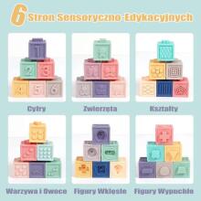 WOOPIE BABY Sensory Blocks Squeeze Puzzle Sound Learn Counting 23 pcs.