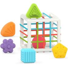 WOOPIE BABY Elastīgs Sensorais Kubu Šķirotājs Bērniem Krāsainas Formas