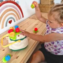 WOOPIE BABY Flower Basket Sorter Educational Puzzle Threading