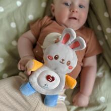 WOOPIE BABY Interactive Plush Toy for Babies Light Sound Bunny Sleeper Pink