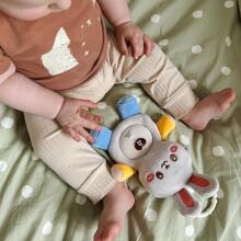 WOOPIE BABY Interactive Plush Toy for Babies Light Sound Bunny Sleeper Blue