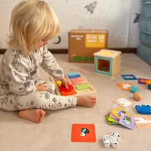TOOKY TOY Box XXL Montessori Box Educational 7in1 Sensory 31-36 Months