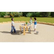 CLASSIC WORLD EDU Educational Garden Table 6 Functions Playing with Sand, Liquid, Stones
