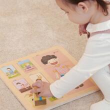 CLASSIC WORLD Educational Board Human Body Puzzle Blocks Puzzle for Children Match MONTESSORI 19 pcs.