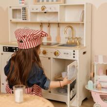 TOOKY TOY Large Wooden Multifunctional Kitchen Modern Accessories