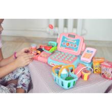 WOOPIE Kids Cash Register Scanner Scale Microphone + 24 Accs.