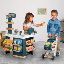 SMOBY Supermarket Store with Checkout Cart and Electronic Scanner