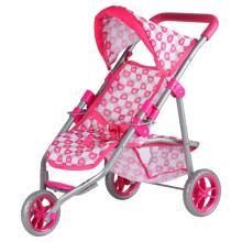 WOOPIE ROYAL 3-Wheeled Doll Stroller Heart Pink