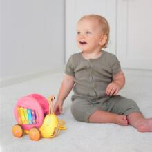 WOOPIE 4in1 Pull Snail Cymbals Gears Sensory Launcher + Small Car