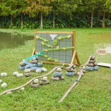 MASTERKIDZ Flexible Ball Track + Rubber Construction Stones 98 pcs.