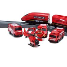 WOOPIE Electric Train Car Track Fire Helicopter Cars 92 el.