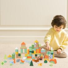 CLASSIC WORLD Wooden Blocks Set Forest World 100 pcs.