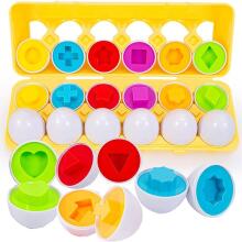 WOOPIE Montessori Egg Puzzle - Match Shapes and Colors