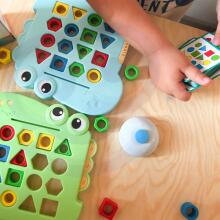 WOOPIE Montessori Puzzle Dinosaur Skill Game Match Shapes