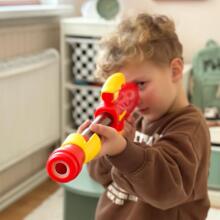 WOOPIE Set of Foam Ball Gun Rifle + Mask for Children Automatic Launcher 11 pcs.