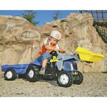 Rolly Toys rollyKid-X New Holland rollyKid Трактор с ковшом и прицепом Синий