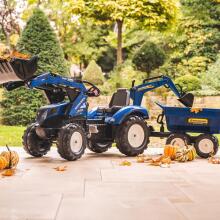 FALK New Holland Pedal Tractor Blue with Trailer from 3 Years