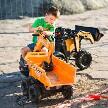 FALK Case IH Backhoe Orange Tractor with Trailer Movable Bucket from 3 Years