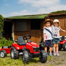 FALK Massey Ferguson Red Pedal Tractor with Trailer from 3 Years
