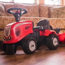 FALK Baby Mac Cormick Red Tractor with Trailer + accessories from 1 year