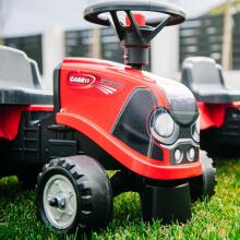 FALK Baby Case IH Ride-On Red Ride-On Tractor with Trailer + accessories from 12 months