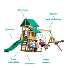 BACKYARD DISCOVERY Belmont Wooden Playground 6in1
