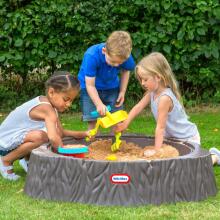 Little Tikes Large Sandbox Tree Trunk Pool with Cover