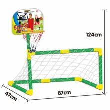WOOPIE 2in1 Basketball Set Soccer Goal + Balls