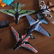 WOOPIE Gun Airplane Launcher Automatic + 4 Airplanes