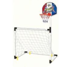 WOOPIE 2in1 Basketball Set Soccer Goal + Balls