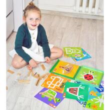 TOOKY TOY Puzzle Logic Game Brain Teasers Magnetic Blocks for Children 49 pcs.