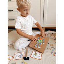 VIGA koka nagu mākslas roboti 45 gabali Montessori