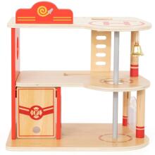 VIGA Wooden Garage Fire Station Set of 14 pieces