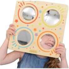MASTERKIDZ Sensory Board Mirrors and Lenses Montessori Image Curvature