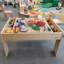 MASTERKIDZ Wooden Educational Table + STEM WALL ACCESSORIES