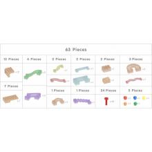 MASTERKIDZ Construction Set Ball Track for STEM Board 63 pcs.