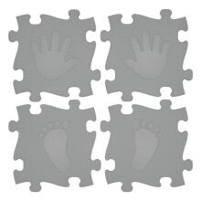 WOOPIE Sensory Mat Orthopedic Puzzle Hands and Feet 16 pcs - Color Gray